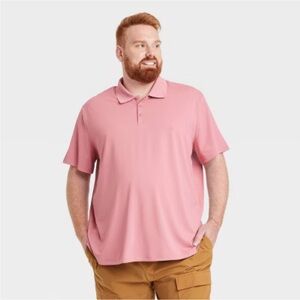 ALL IN MOTION TEXTURED BIG & TALL MEN’S POLO SHIRT